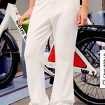 Brandy Melville John Galt white terry cloth sweatpants size small one size Photo 0