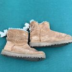 UGG  Boots Womens Dae Sunshine Bailey Bow Ankle High Fur Brown size 6 Photo 2