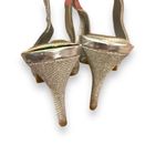 Worthington  Dayne Silver Metallic Peep Toe Stiletto Heels Sz‎ 6.5 Photo 5