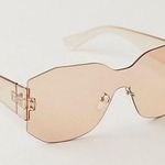 Free People Sidetracked Rimless Sunglasses Retro 70’s Summer Beach Neutral RARE Photo 0