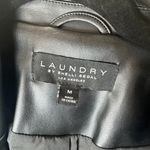 Laundry by Shelli Segal Black Faux Leather Blazer Jacket Size Medium Photo 7