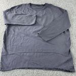 ZARA ‎ Womens Gray Lyocell Long Sleeve Tunic Top Side Slit Relaxed Fit Medium Photo 0