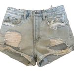 CARMAR Shredded Distressed Denim Shorts Blue Size 26 Photo 0