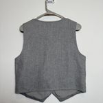 Gap Vintage 90s Y2K Black and Gray Embroidered Wool Blend Vest Photo 3