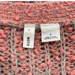 Anthropologie Anthro MOTH Coral Beige Marled V-Neck Wool Blend Side Zip Sweater EUC S Photo 7