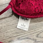 MOSSIMO WOMEN'S CROCHET TRIANGLE BIKINI TOP DARK RED MEDIUM Photo 1