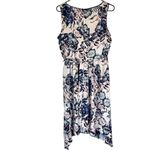 Vera Wang Simply Vera  Blue Purple and White High Low Dress - Size: Medium Photo 10