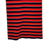 J.Crew Women's Dress Short Sleeve Crew Neck Striped Wool Blend Sweater Red Small Photo 8