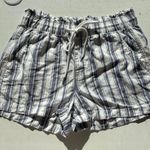 Loft Striped Linen Blend Paperbag Waist Shorts Women's Size S Photo 0