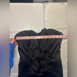 Bebe  Black Satin Slip Dress Size Small 4-6 Cocktail Mini Formal Party Holiday Photo 2