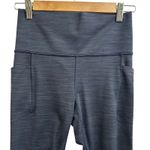 Athleta Salutation Stash Pocket II Capri Leggings Navy Blue Pockets Small Active Photo 1