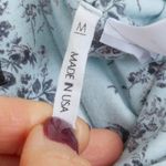 Reformation  Womens Floral Wrap Crop Top Size M Blue Coquette Feminine Dainty Photo 4