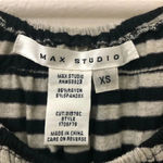 Max Studio  Gray & Black‎ Stripe Top Size XS Photo 3
