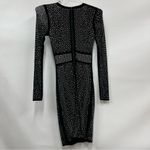 Windsor XS Black Silver Studded Long Sleeve Dress rhinestone bodycon mini Photo 7