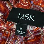 MSK Women’s Paisley Halter Maxi Dress Red White High Neck Boho Beach Size M Size M Photo 8