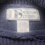 VTG Norton Studio Knit Sweater Womens S Stars Stripes Red Navy Blue Patriotic Blue Photo 4