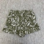Anthropologie ett:twa  green & cream print shorts size S Photo 2