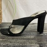 Charles Jourdan black Cutout suede Strappy Open Toe Heel shoes 7 Photo 4