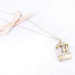 Birdcage Necklace And Earring set Gold Photo 0