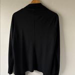 Elie Tahari  Wool and Lamb Leather Black Cardigan Photo 6