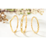 Boutique NEW Women's 14k Gold Filled Vā Shape Curved Band Ring Size 6 Photo 5