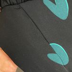 Loft Dress Pleated Black Green Hearts Mini Size 4 Cap Sleeves Valentine's Day Photo 6