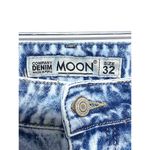 Moon Company Jeans Blue Acid Wash Tapered Leg High Rise Womens 32 Y2K Grunge Photo 4
