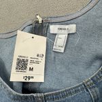 Forever 21 NWT Mini Dress M Womens Blue Denim Cut Out Tank Back Zipper Jean Y2K Photo 2