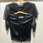 Abercrombie & Fitch Lot of 2 Black Blouses Sz xs capsule basic minimalist Photo 0