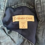 Coldwater Creek Vest Women’s Medium Tencel Denim Preppy Lined Drawstring Photo 7