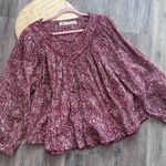 Free People cranberry cool meadow top boho women’s size XS Photo 0