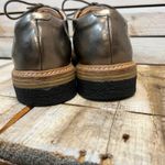 Clarks  Zante Zara Pewter Metallic Leather Oxford Shoes Women's Size 9.5 Comfort Photo 5