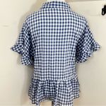 Dylan Gia Ruffles Blue and White Gingham Plaid XS Photo 4