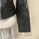 barney's new york Barneys Originals Black Leather Moto Biker Jacket Motorcycle Harley Edgy Size 4 Photo 5