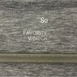 SO NEW Light Gray Marble Design V-Neck Design Top Shirt Women’s Size Small Casual! Photo 2