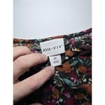 Ava & Viv 3X Black Floral Peasant Blouse Balloon Sleeve Boho Top Photo 7