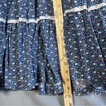 VTG 70s Puff Sleeve Ruffle Midi Dress Floral Prairie Cottagecore Victorian Lace Blue Size undefined Photo 9