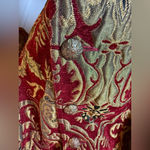 VTG ELLC Luxurious Red and Gold Patterned Blazer size XL Photo 11