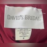 David's Bridal - Trendy Red Strapless Midi Dress Size 8 Photo 3