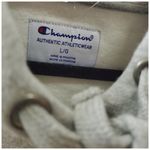 Champion Gray Hoodie with Pink Sleeve Logo- Cropped - Size Large Photo 2