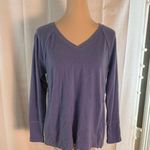 Wildfox Blue Purple V-Neck Long Sleeve Top Women’s Small Photo 5