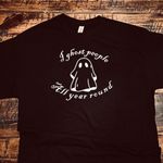 Gildan I Ghost People All Year Round T-shirt Halloween Spooky Vibes Funny  Photo 0