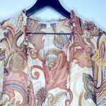 Julia Jordan Floral Print Long Sleeve Tiered Chiffon Midi Dress Size 2 Photo 3