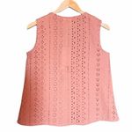 Joie NWT  Blouse Eyelet Lace Crochet Trim Cotton Top Desert Rose Pink Size XS NEW Photo 1