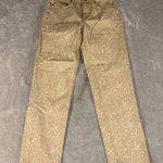 New American Eagle AE Jeans Women's‎ 2 Yellow Floral 90s Straight Boho Denim Photo 0