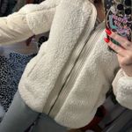 Abercrombie & Fitch Full Zip Sherpa Jacket White Size Medium Photo 4
