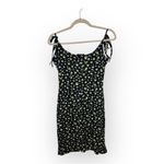 Discreet Vintage Y2K  Black Daisy Floral Mini Dress Indie Romantic Medium Photo 1