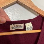 Classic Elements  Maroon Fall Leaves Embroidered 100% Wool Vest Size L Photo 5