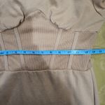 SheIn Tan Ribbed Corset-Style Hooded Dress Sz XS Photo 4