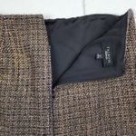 Talbots  Pencil Skirt Metallic Wool Blend Gold Black Woven Tweed Size 8 Photo 5
